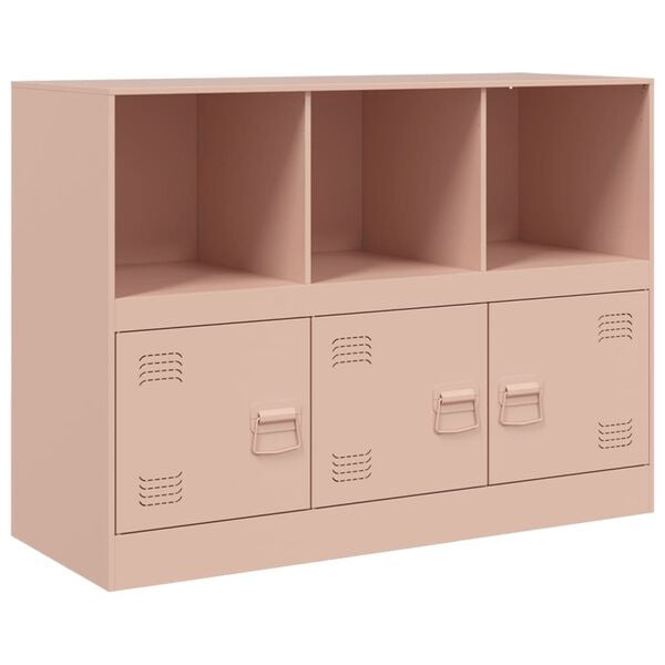 vidaXL Dressoir 99x39x73 cm staal roze