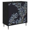 vidaXL Dressoir DOKKUM Zwart eiken 69 x 33 x 76 cm Bewerkt hout