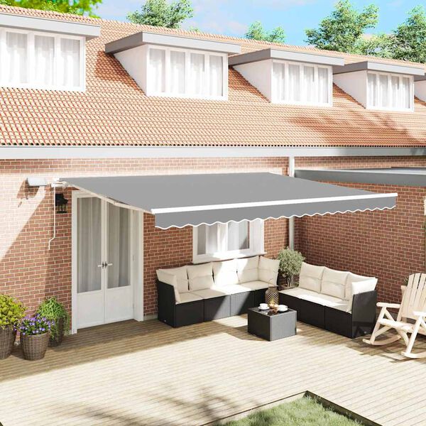 vidaXL Markies met Wit 4 × 3 m Metaal