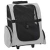 vidaXL Huisdierentrolley 3-in-1 48x32x(57-106) cm oxford stof grijs