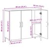 vidaXL Dressoir 90x34x80 cm bewerkt hout artisanaal eikenkleur