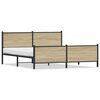 vidaXL Bedframe zonder matras metaal sonoma eikenkleurig 183x213 cm