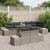 vidaXL Tuin Sofa Set met kussen 9 pcs Grijs poly rattan