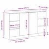 vidaXL Dressoir met lade Zwart Eiken 120 x 30 x 70 cm Bewerkt hout