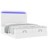 vidaXL Ottoman bed met matrassen en LED's 200x200cm kunstleer