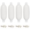 vidaXL Bootstootkussens 4 st &Oslash; 16x58 cm PVC wit