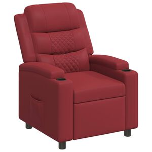 vidaXL Ligstoel Wijnrood 75 x 93 x 98 cm Stof
