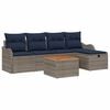 vidaXL Tuinbankenset 6 st Grijs poly rattan