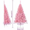 vidaXL Kunstmatig Voorverlicht Kerstboom met 150 LED Roze 120 cm PVC