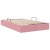 vidaXL Opslag bed met opslag Roze 120 x 200 cm Fluweel