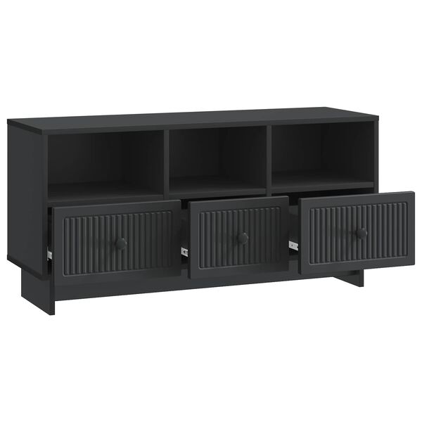 vidaXL TV-kast met lade Zwart 102 x 34,5 x 50 cm Bewerkt hout