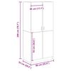 vidaXL Kledingkast 90x52x200 cm bewerkt hout artisanaal eikenkleur