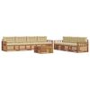 vidaXL Buiten bankenset met kussen 8 pcs Natuurlijk en Beige