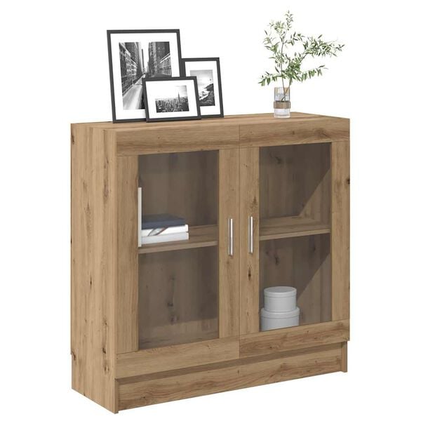 vidaXL Boekenkast 82,5x30,5x80 cm bewerkt hout artisanaal eikenkleurig