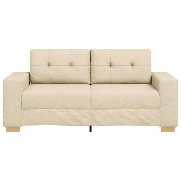 vidaXL Loveseat Bank Crème 140 cm Stof
