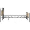 vidaXL Bedframe zonder matras metaal gerookt eikenkleurig 183x213 cm