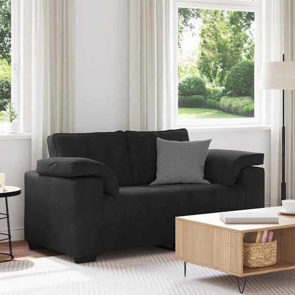 vidaXL Loveseat bank 120 cm fluweel zwart