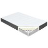 vidaXL Boxspring stof donkergrijs 140x200 cm