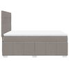 vidaXL Boxspring met matras stof taupe 140x190 cm