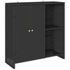 vidaXL Opbergkast met plank met opslag Zwart 100 x 36 x 102 cm Rattan
