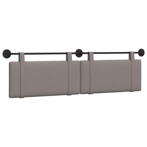 vidaXL Hangend Hoofdeinde Wandgemonteerd Taupe 190 x 55 x 5 cm Stof