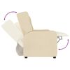 vidaXL Fauteuil 3-zits verstelbaar stof cr&egrave;mekleurig