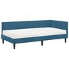 vidaXL Hoekbedframe met Matras Anders 2 pcs Blauw Fluweel