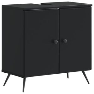 vidaXL Badkamer wastafelkast BREDA Zwart 59,5 x 31,5 x 59 cm