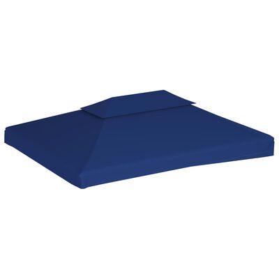 vidaXL Prieeldak 2-laags 310 g/m² 4x3 m blauw