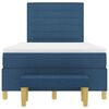 vidaXL Boxspring bed met matras met hoofdeinde Blauw 120 x 190 cm Stof