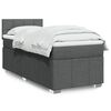 vidaXL Boxspring met matras stof donkergrijs 90x190 cm