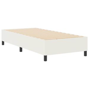 vidaXL Boxspring bed Cr&egrave;me 90 x 190 cm Katoenen stof