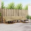 vidaXL Buiten bankenset met kussen 6 pcs Natuurlijk en Beige