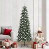 vidaXL Kunstkerstboom met 300 LED Groen 210 cm PVC en Plastic en Staal