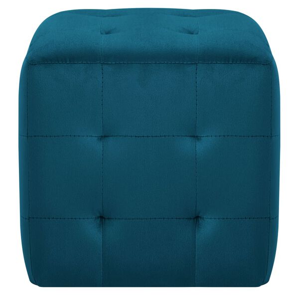vidaXL Nachtkastjes 2 st 30x30x30 cm fluweel blauw