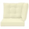 vidaXL Buiten bankkussen 3 pcs Cr&egrave;me Polyester