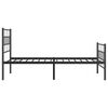 vidaXL Bedframe met hoofd- en voeteneinde metaal zwart 90x190 cm