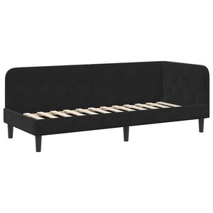 vidaXL Hoekbedframe met hoofdeinde Zwart 80 x 200 cm Fluweel