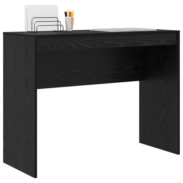 vidaXL Bureau Zwart Eiken 100 x 40 x 76 cm