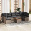 vidaXL Tuin Sofa Set 8 pcs Grijs