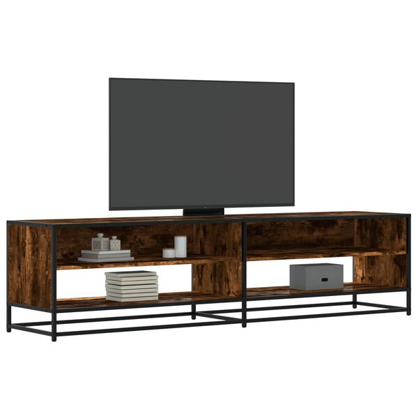 vidaXL Tv-meubel 180,5x40x46 cm bewerkt hout gerookt eikenkleur