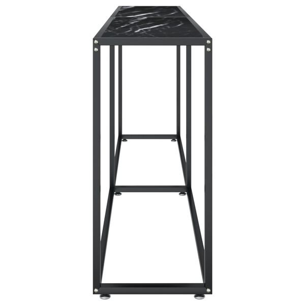 vidaXL Wandtafel 220x35x75,5 cm gehard glas zwartmarmerkleurig