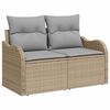 vidaXL Tuin Sofa Set met kussen 6 pcs beige en lichtgrijs Poly riet