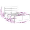 vidaXL Bedframe Grijs Sonoma 150 x 200 cm Massief grenenhout