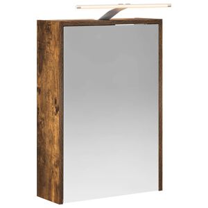 vidaXL Badkamer spiegelkast met plank Gerookt eiken 43 x 16 x 62.5 cm