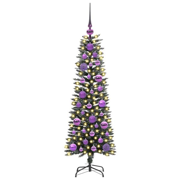 vidaXL Kunstkerstboom met 150 LED Groen 120 cm PVC en Plastic en Staal