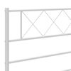 vidaXL Bedframe met hoofd- en voeteneinde metaal wit 180x200 cm