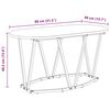 vidaXL Salontafel Grijs 80 x 40 x 40.5 cm Bewerkt hout en metaal