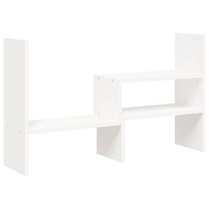 vidaXL Monitorstandaard (39-72)x17x43 cm massief grenenhout wit