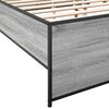 vidaXL Bedframe bewerkt hout metaal grijs sonoma eiken 120x190 cm